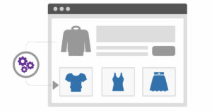 Illustration: website with garments