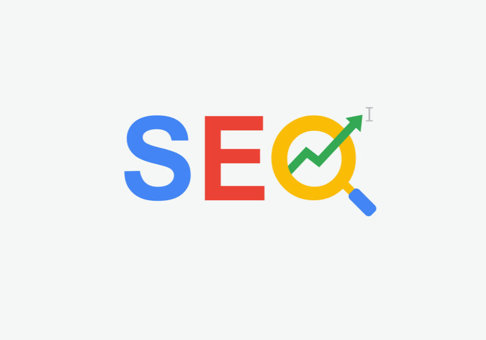 SEO (search engine optimization) minimal flat logo with